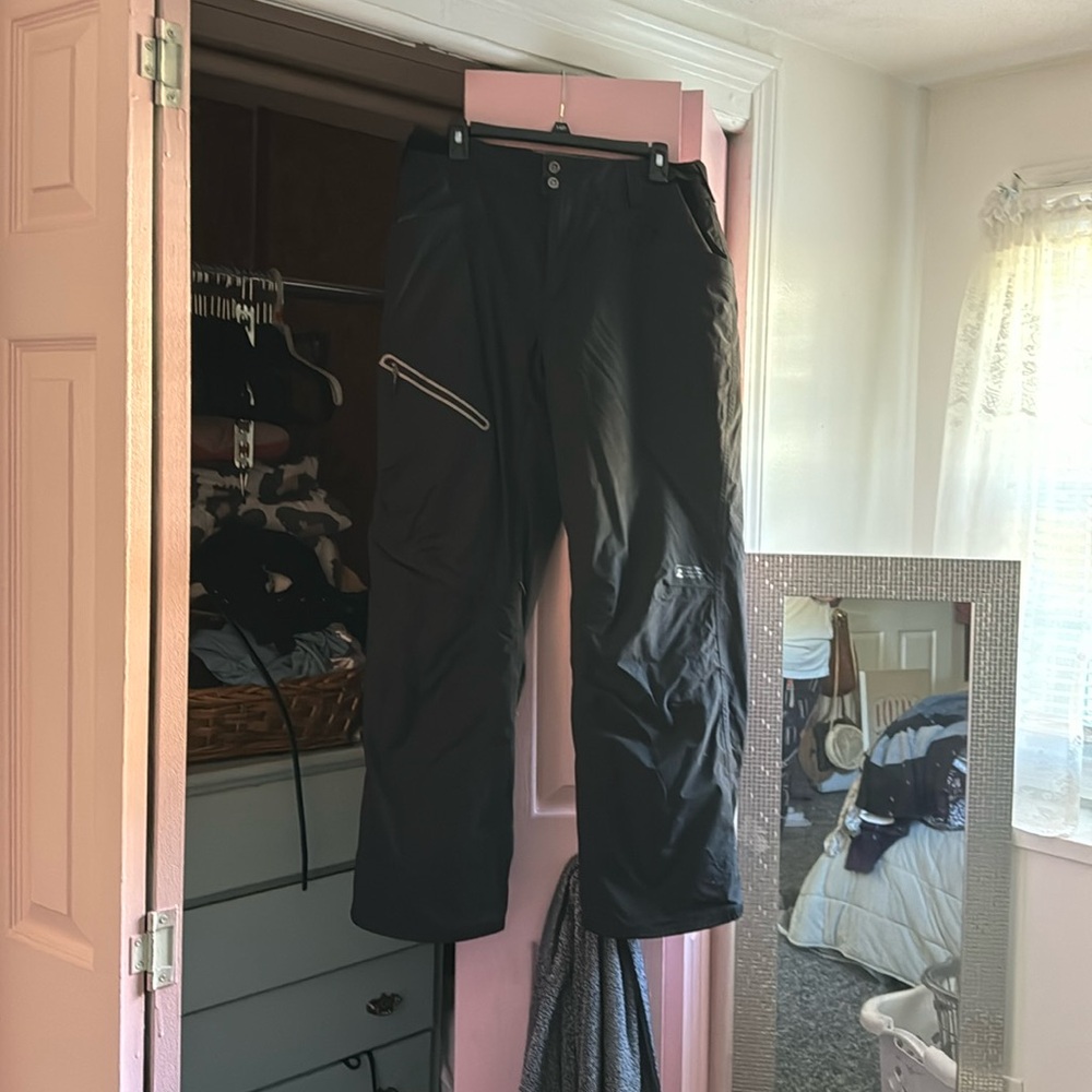 Black winter snow pants, worn once